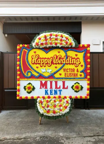 Papan Bunga Pernikahan kalicari